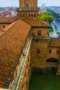 Vista dal castello degli estensi di Ferrara Royalty Free Stock Photo