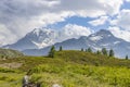 View of the Swiss Alps from the Simplon pass, Switzerland, Europe