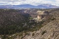 A vista of Frijoles Canyon in Bandelier National Monument. Royalty Free Stock Photo