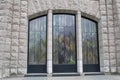 Vista House stained windows Royalty Free Stock Photo