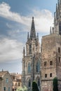 Vista parcial de la catedral de Barcelona en EspaÃÂ±a