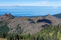 Vista of the Strait of Juan de Fuca from Hurricane Hill Royalty Free Stock Photo