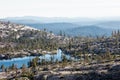 Vista of Twin Lake in Sierra Nevada Mountains, California Royalty Free Stock Photo