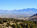 View of the Salt Lake Valley and Wasatch Front desert Mountains in Autumn Fall hiking Rose Canyon Yellow Fork, Big Rock and Waterf Royalty Free Stock Photo