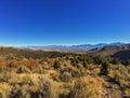 View of the Salt Lake Valley and Wasatch Front desert Mountains in Autumn Fall hiking Rose Canyon Yellow Fork, Big Rock and Waterf Royalty Free Stock Photo