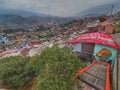 Vistas desde la comuna 13 en MedellÃÂ­n, Colombia. Royalty Free Stock Photo