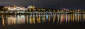 Night panorama of Warsaw.
