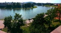 Vistula in poland \'Wisla) Vistula river, shot from the medieval castel in Krakow