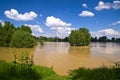 Vistula river flood Royalty Free Stock Photo