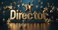 Visual accent: original banner with the text director on the background, expressing a unique style and image, helping to Royalty Free Stock Photo