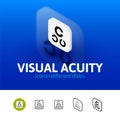 Visual acuity icon in different style Royalty Free Stock Photo