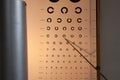 Visual acuity test chart. Royalty Free Stock Photo