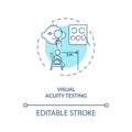 Visual acuity testing concept icon Royalty Free Stock Photo