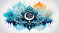 visual art background: islam calligraphy - Arctic Frost