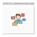 Visual communication color icon