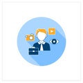 Visual communication flat icon Royalty Free Stock Photo