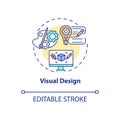 Visual design concept icon