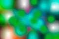 visual design perspective Blurred circles with green dots and various background colors. Soft blur