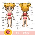 Visual dictionary for children about the human body, girl