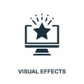 Visual Effects icon. Simple element from game development collection. Filled Visual Effects icon for templates