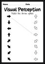 Visual form constancy perceptual skills activity of occupation therapy arrow recognition for preschool and kindergarten kids