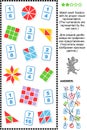 Visual fractions educational math puzzle