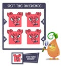 Spot the difference piggy Royalty Free Stock Photo