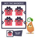 Spot the difference piggy warrior Royalty Free Stock Photo