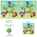 Visual Game - find 10 differences with answer Royalty Free Stock Photo