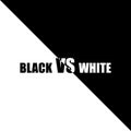 Black VS white contrast simple