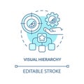 Visual hierarchy turquoise concept icon