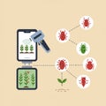 Digital Diagnostics and Intelligent Pest Management (IPM) Royalty Free Stock Photo
