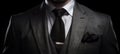 The Visual Impact of the Black Business Suit in Professional Fashion. The Successful Businessman\'s Uniform - Jacket, Tie and
