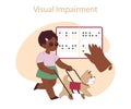 Visual Impairment concept. Royalty Free Stock Photo