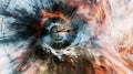 Visual interpretation of chronophobia, showing a distorted sense of time and fear of aging