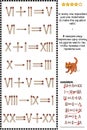 Visual math puzzle with roman numerals and matchsticks