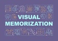 Visual memorization word concepts violet banner