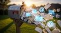 Digital Transformation of Mail Royalty Free Stock Photo