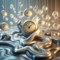 A visual metaphor of time as a series of transparent