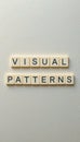 Visual Patterns Concept in Minimalist Style with Letter Blocks Royalty Free Stock Photo