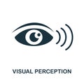 Visual Perception icon. Monochrome sign from cognitive skills collection. Creative Visual Perception icon illustration