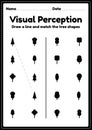 Visual perceptual activity skills shapes worksheet for preschool and kindergarten kids that helps develop eyes and brain