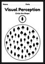 Visual perceptual activity skills shapes worksheet for preschool and kindergarten kids that helps develop eyes and brain