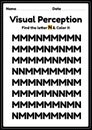 Visual perceptual skills activity of alphabet letters worksheet for preschool and kindergarten kids