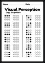 Visual perceptual skills activity worksheet for preschool and kindergarten kids that helps develop eyes and brain