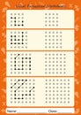 Visual Perceptual Worksheets, follow the path, copy pattern Royalty Free Stock Photo