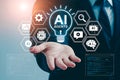 Ai agents concept showcasing artificial intelligence and machine learning technologies for business Royalty Free Stock Photo