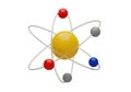 A visual representation of an atomic structure with protons, neutrons, and electrons Royalty Free Stock Photo