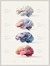 Visual Representation of Brain Regions Highlighting Functions and Characteristics in an Educational Infographic Format Royalty Free Stock Photo