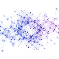 Visual representation of a complex network illustrating connections and interactions among data points Royalty Free Stock Photo